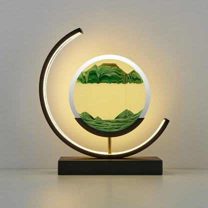 SandLight Quicksand Table Lamp - Rotating LED Art Lamp with Mesmerizing 3D Sandscape
