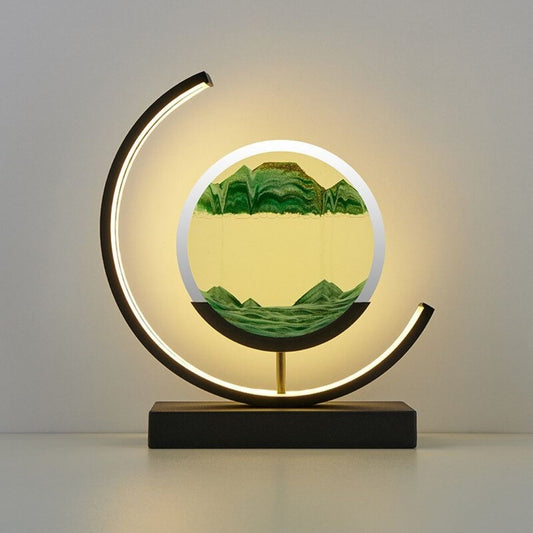 SandLight Quicksand Table Lamp - Rotating LED Art Lamp with Mesmerizing 3D Sandscape
