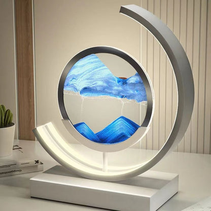SandLight Quicksand Table Lamp - Rotating LED Art Lamp with Mesmerizing 3D Sandscape