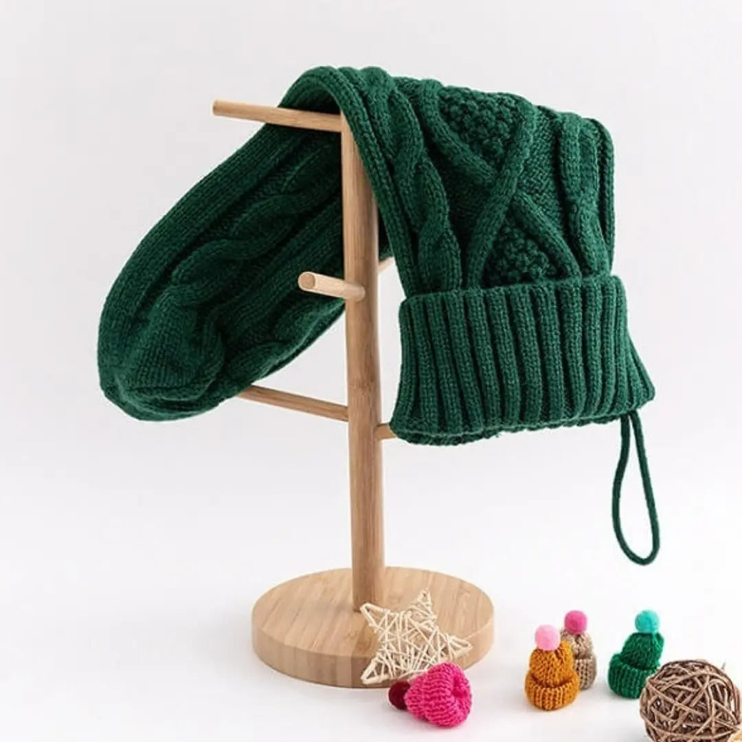 Celene Large Knitted Christmas Stockings - Classic Holiday Fireplace and Tree Decorations