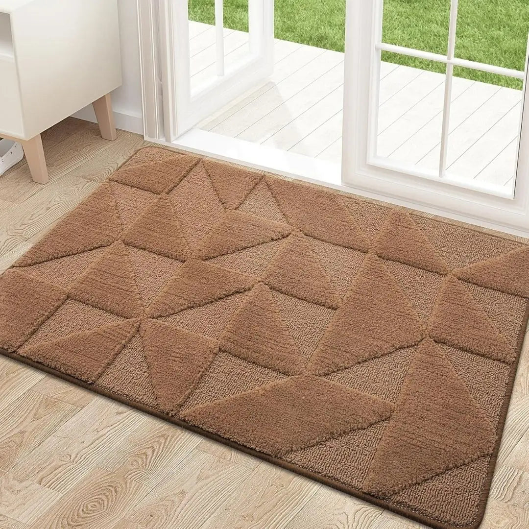 HomaxyTuft Soft Dirt Trapper Mat - Non-Slip Machine Washable Entrance Rug