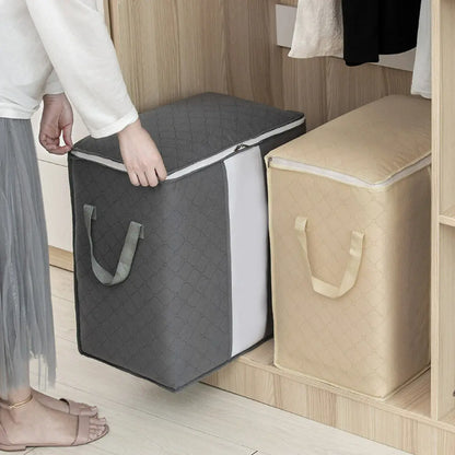 Brenlo 3-Piece Large Clothes Storage Bag Set - Foldable Closet and Underbed Organizers with Handles