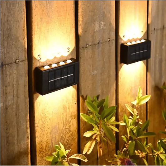 Solar Wall Light Pack - Weatherproof Outdoor LED with Automatic Dusk-to-Dawn Glow