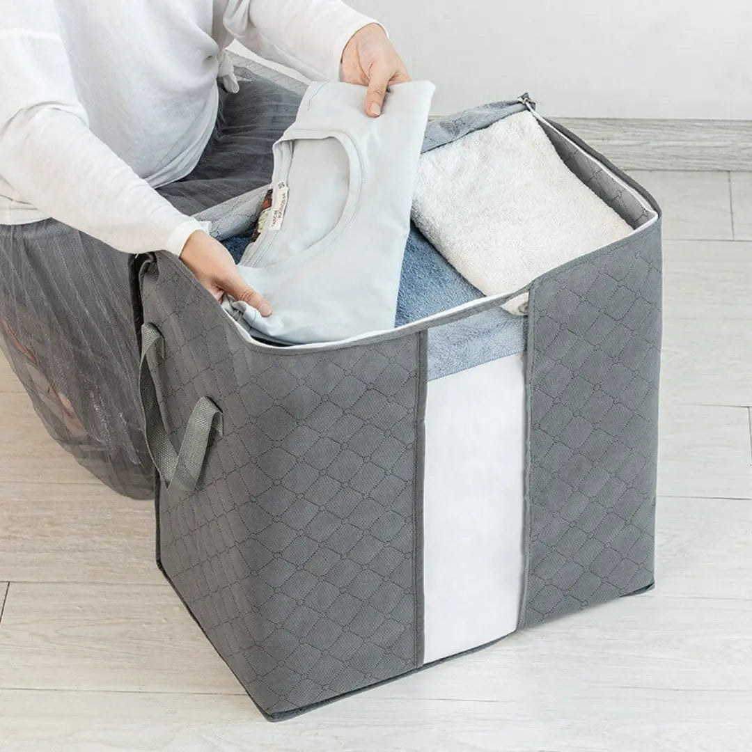 Brenlo 3-Piece Large Clothes Storage Bag Set - Foldable Closet and Underbed Organizers with Handles