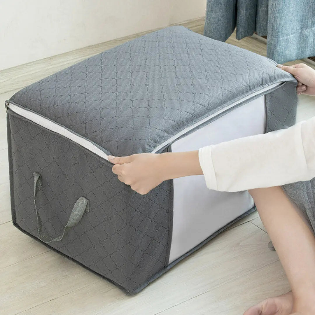 Brenlo 3-Piece Large Clothes Storage Bag Set - Foldable Closet and Underbed Organizers with Handles