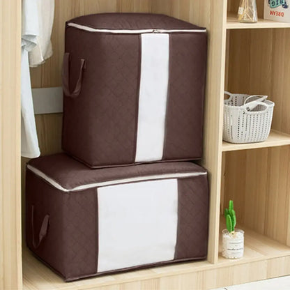 Brenlo 3-Piece Large Clothes Storage Bag Set - Foldable Closet and Underbed Organizers with Handles