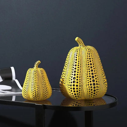 Pumpkin Ornaments Modern Sculpture for Halloween and Christmas