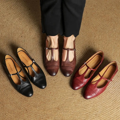 Graneth Genuine Leather Flats