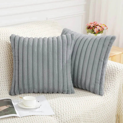 Set of 2 Velvet Cushion Covers – Soft Pillowcases for Sofa & Home Decor