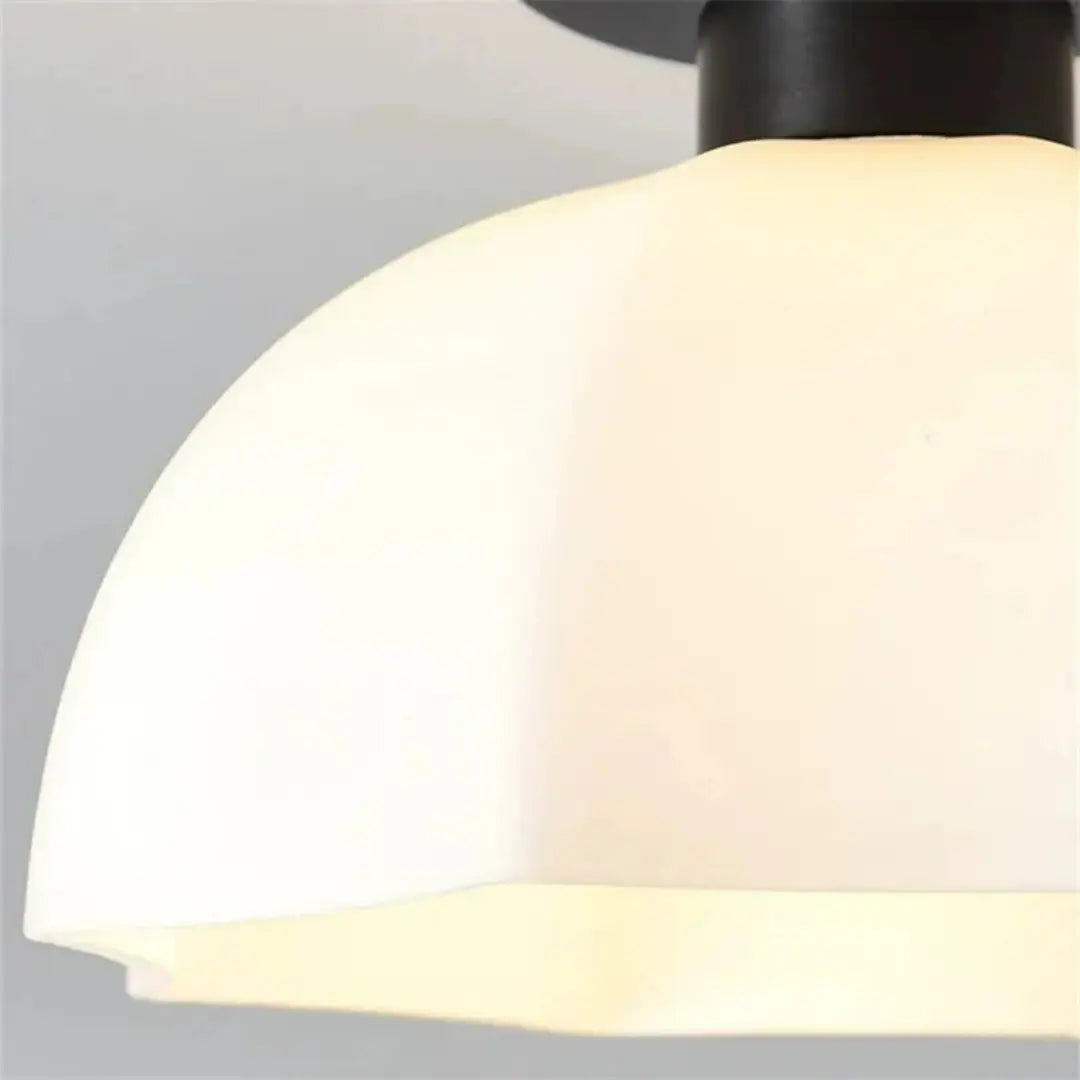 Vintage Ceramic and Glass Ceiling Light