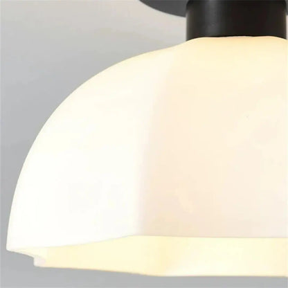 Vintage Ceramic and Glass Ceiling Light
