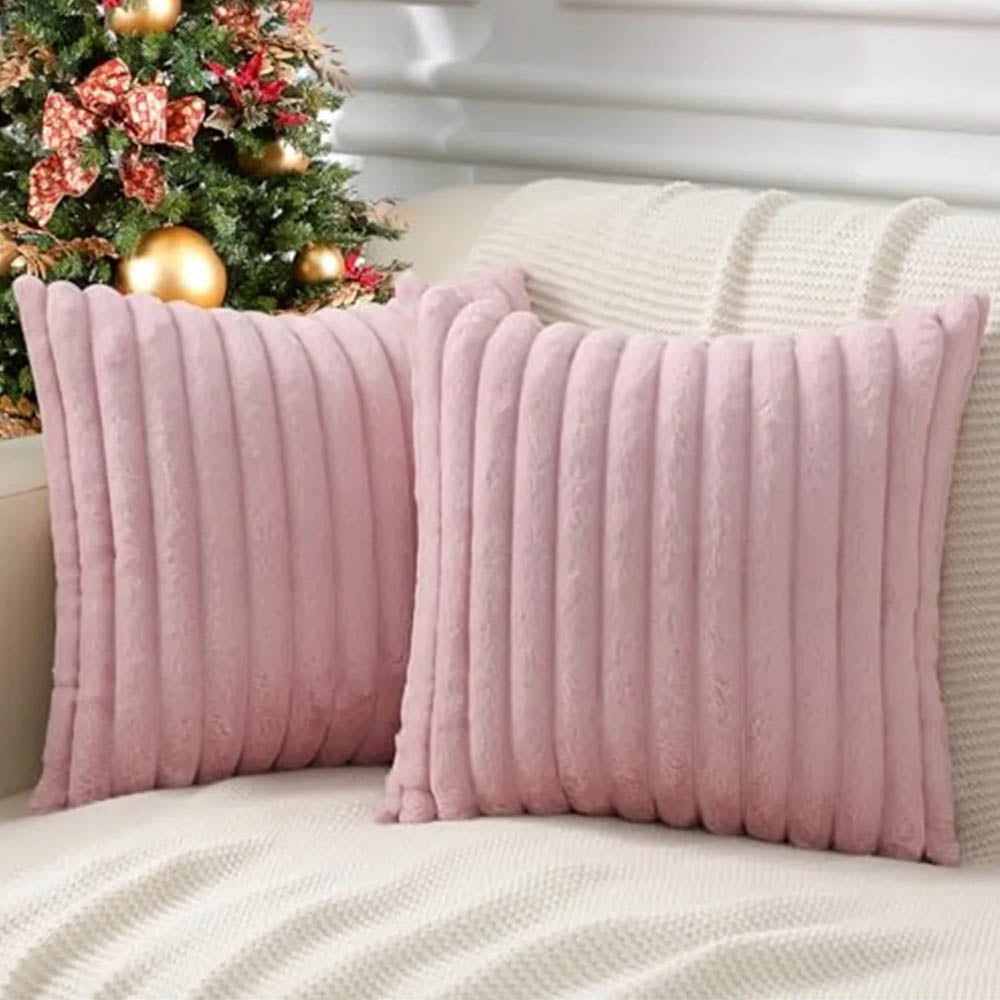 Set of 2 Velvet Cushion Covers – Soft Pillowcases for Sofa & Home Decor