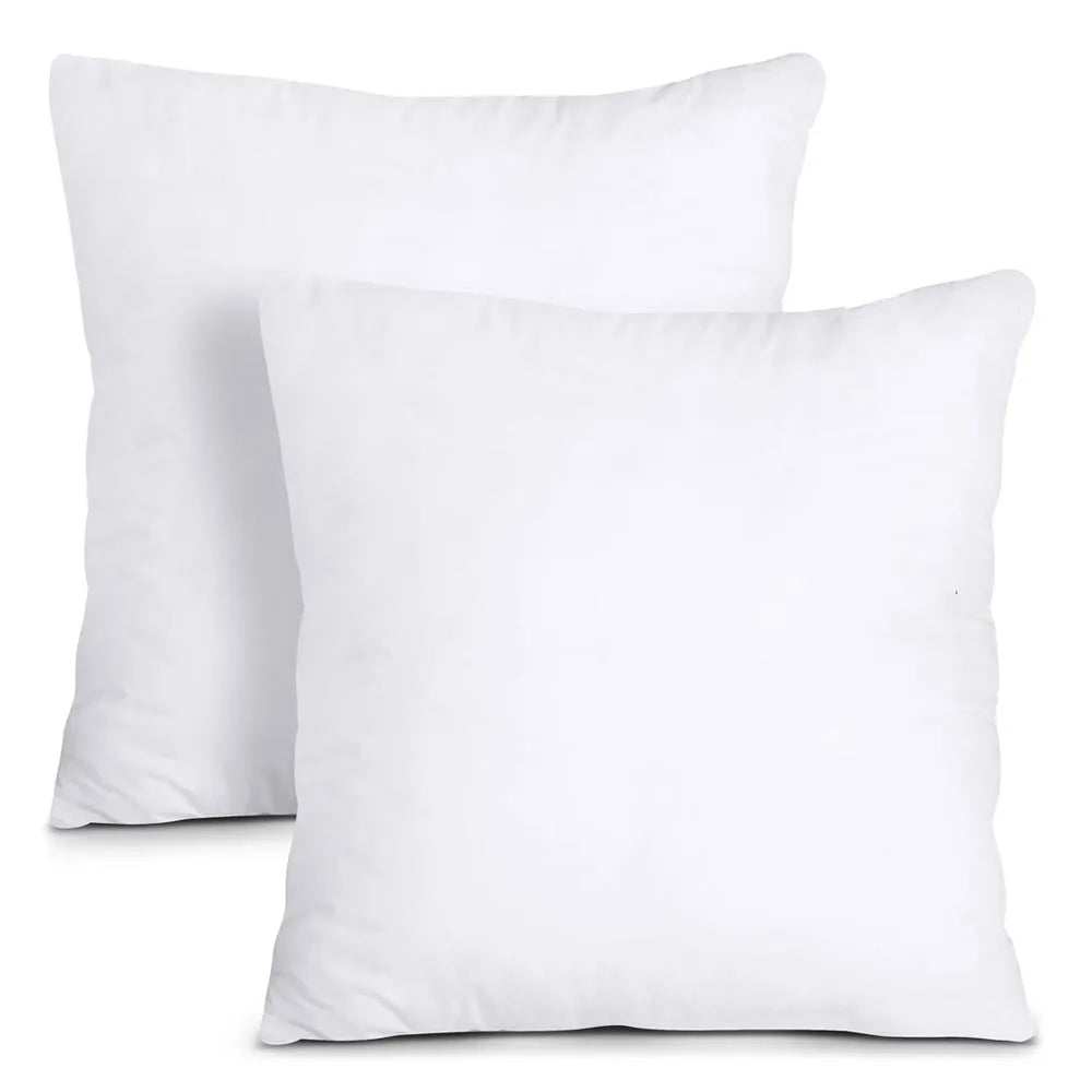 Set of 2 Cushion Inserts – Hollowfibre Inner Pads for Cushion Covers