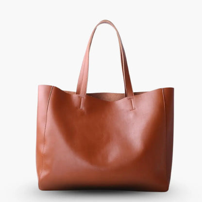 Classic Structured Leather Tote Bag