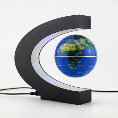 Magnetic Floating Levitation Globe with LED Lights - Antigravity Spinning World Map Lamp