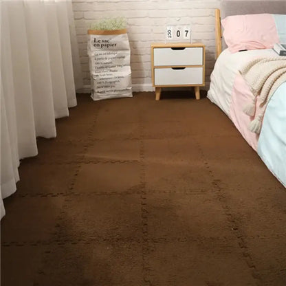 Soft Plush Baby Play Mat - Foam Puzzle Carpet for Kids, Nursery, or Living Room
