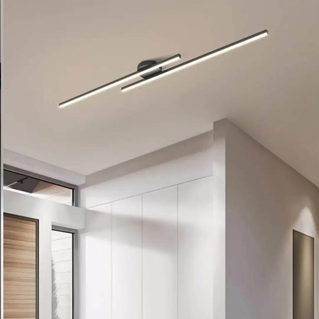 LED Ceiling Light - Modern Black Linear Ceiling Light