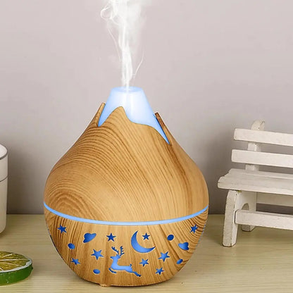Mini Snow Mountain Wood Grain Air Humidifier