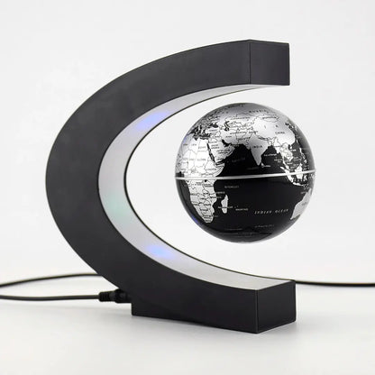 Magnetic Floating Levitation Globe with LED Lights - Antigravity Spinning World Map Lamp