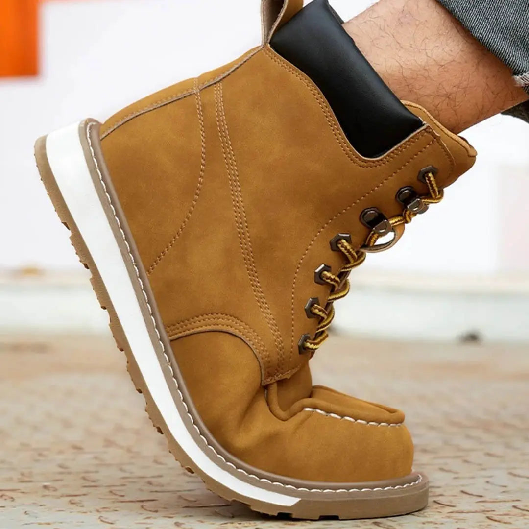 Mens High Top Safety Work Boots for Demanding Workdays