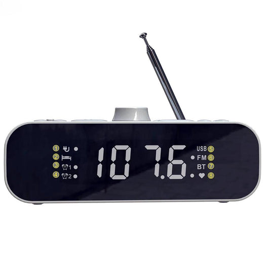 Digital Alarm Clock Radio - LED Display, Rechargeable with Auto Off Timer