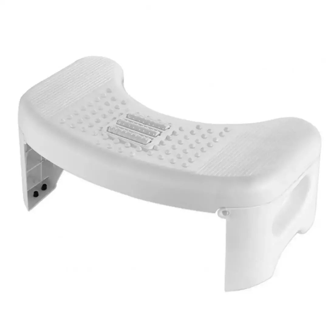 Collapsible Toilet Foot Stool - Non-Slip Circular Step Stool with Massage Roller
